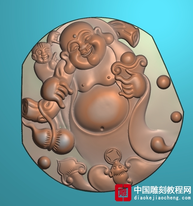 佛玉雕挂牌精雕图