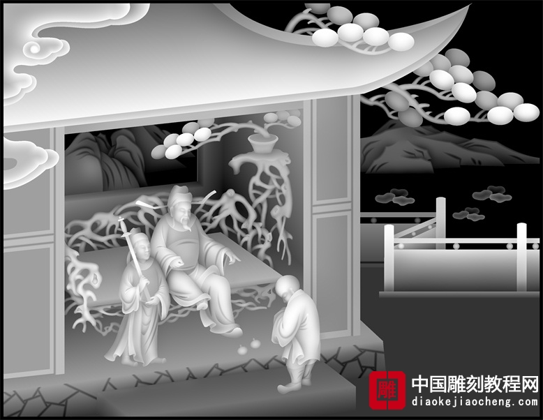 24孝-怀橘遗亲精雕图