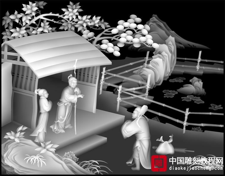 24孝灰度图弃官寻母