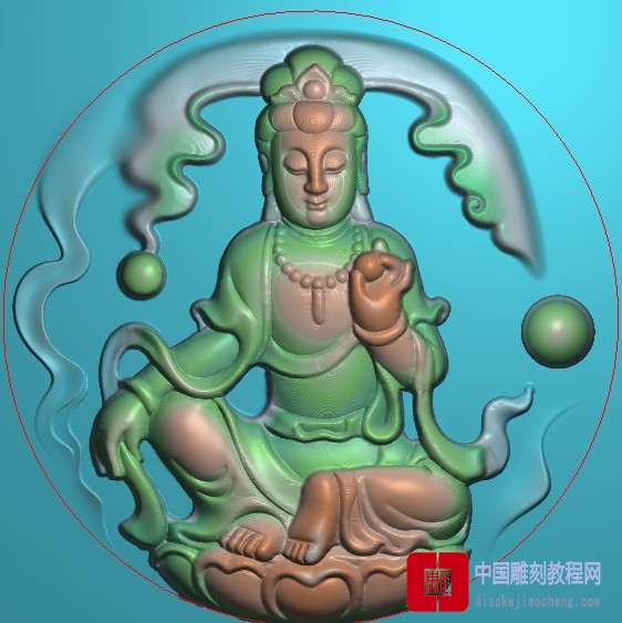 精雕图玉观音44