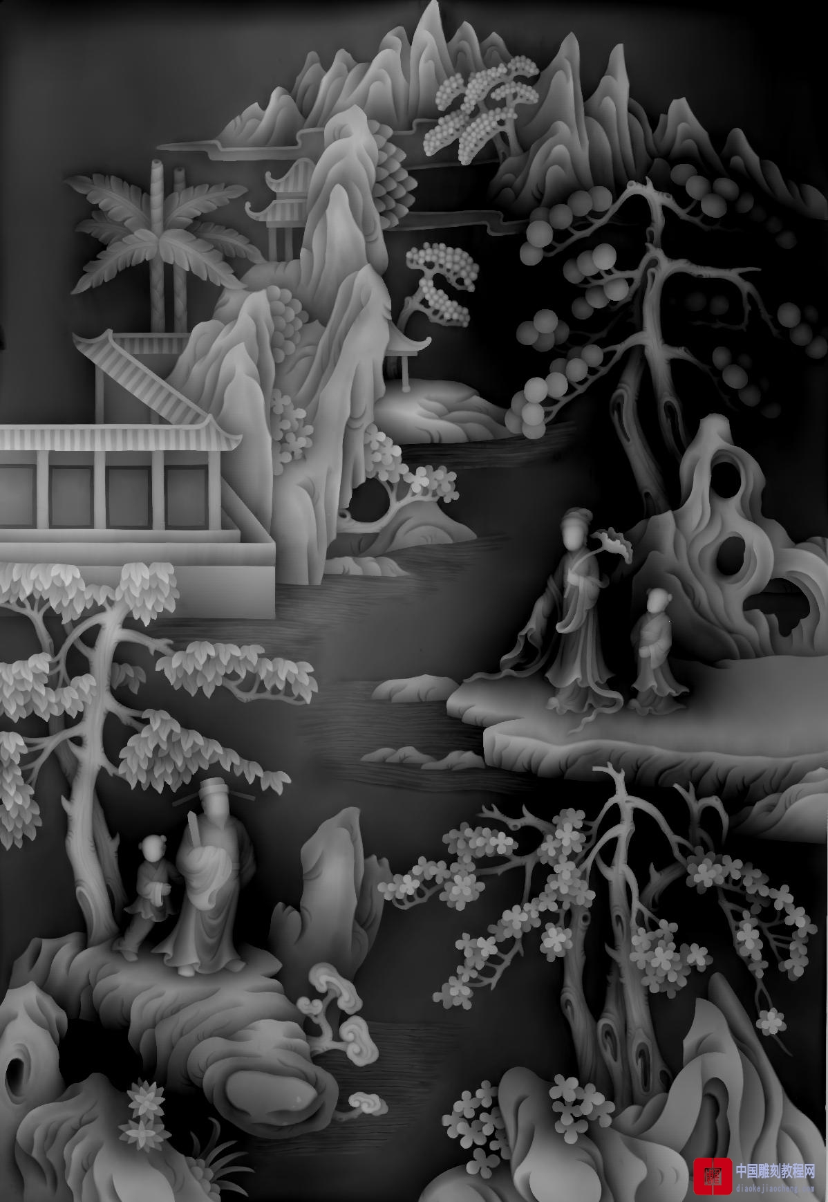 灰度图山水60