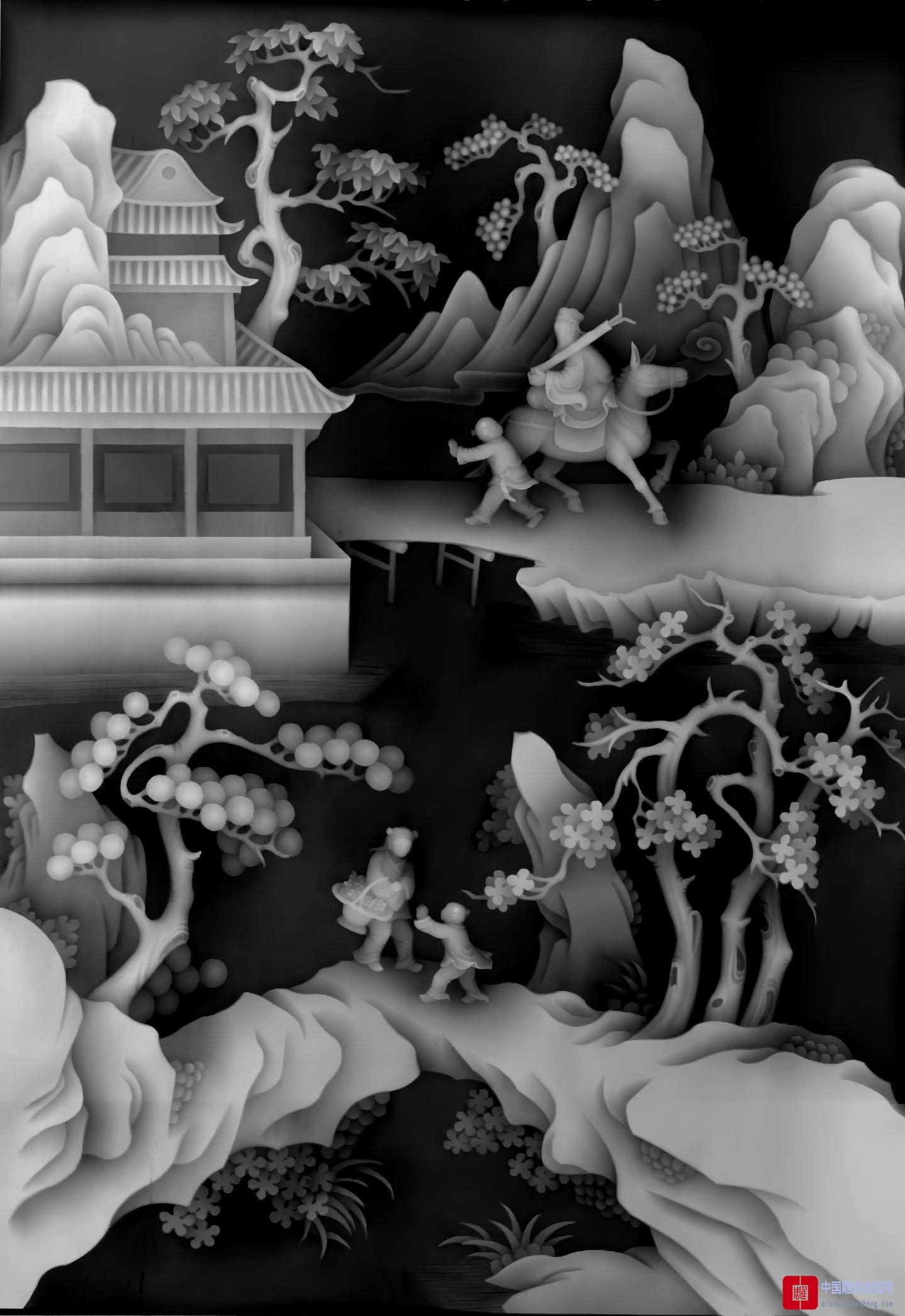 灰度图山水61