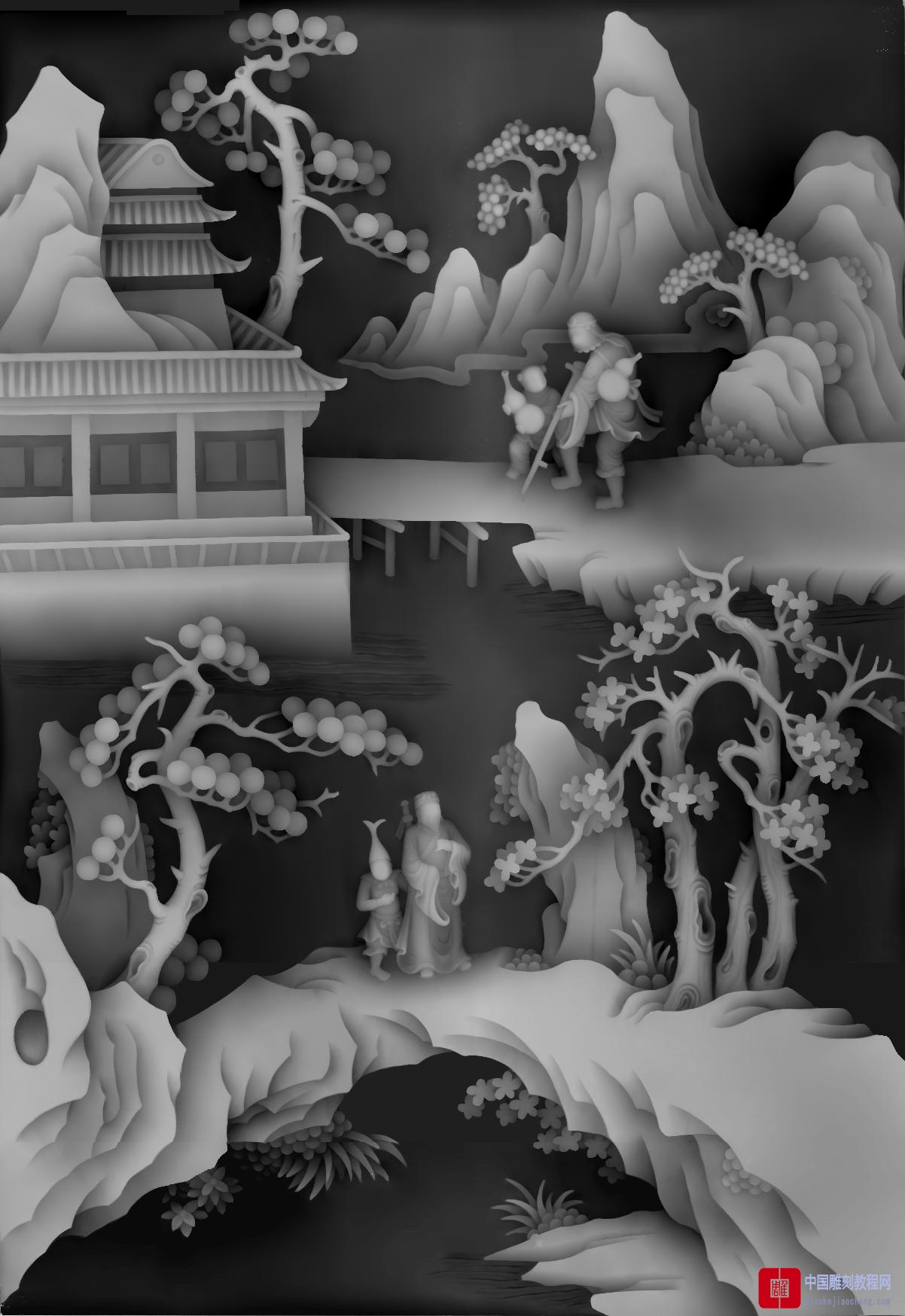 灰度图山水62
