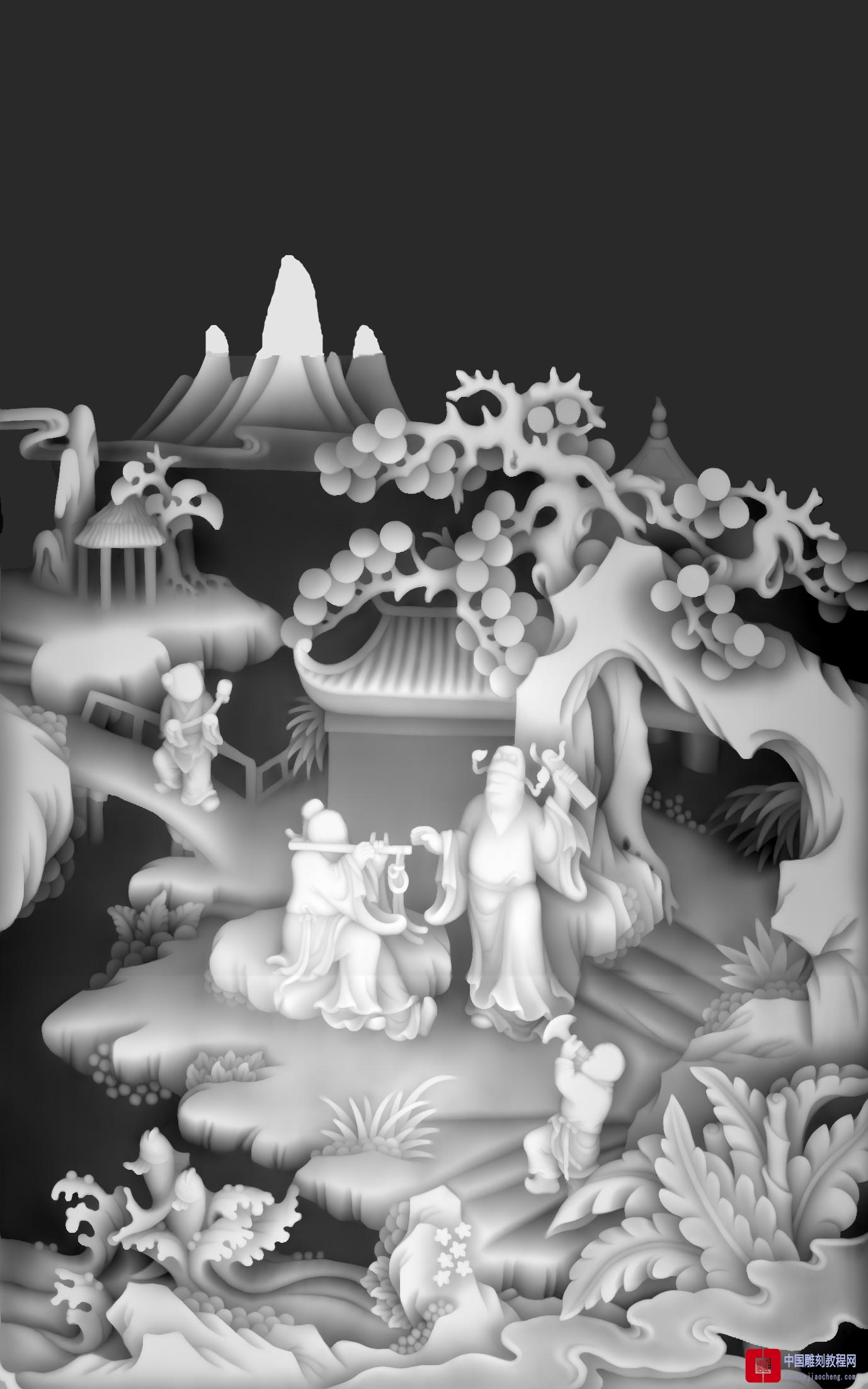 灰度图山水63