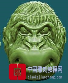 圆雕图橄榄核雕金刚2
