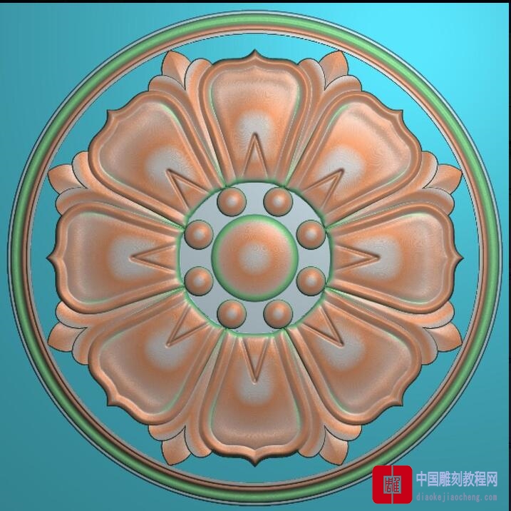 精雕图圆形弧度欧式花