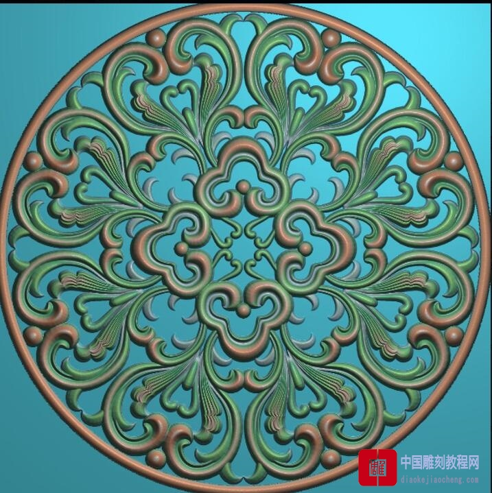 精雕图圆形经典欧式花
