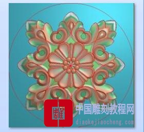 精雕图方中圆花