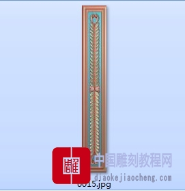 精雕图锯齿木门花