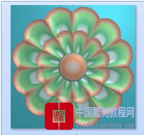 精雕图叠浪木门花
