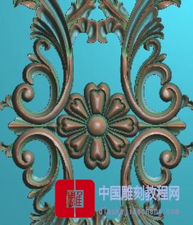 精雕图心形八角花