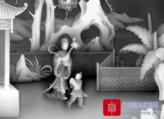 灰度图姐弟玩耍图