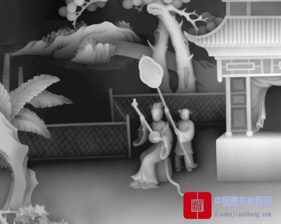 灰度图姐弟弹琴图