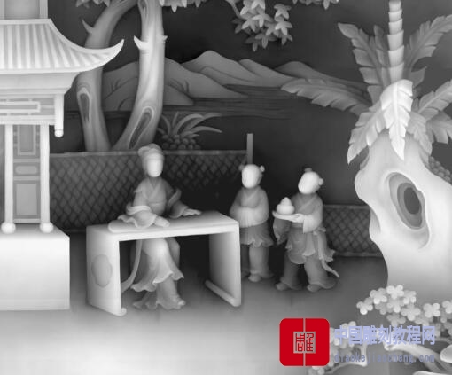 灰度图姐弟作画群
