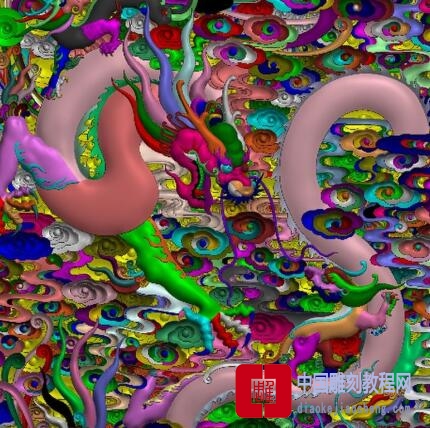 精雕图两龙相斗