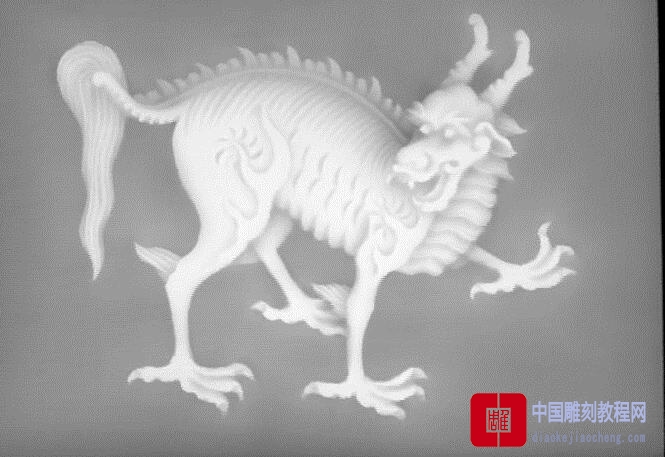 灰度图咆哮麒麟