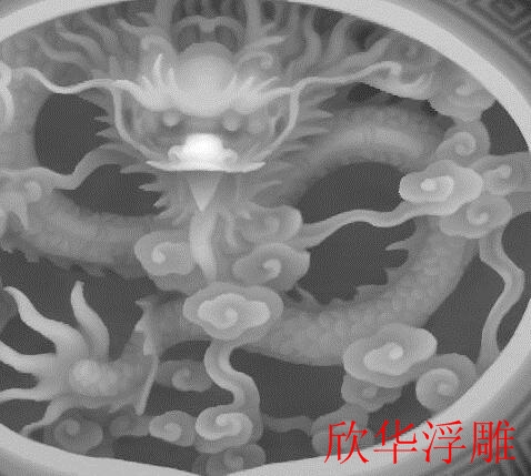 灰度图飞龙咆哮图