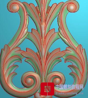 精雕图对称卷花