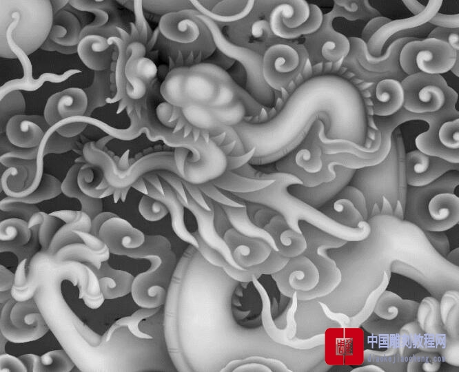 灰度图奔腾大龙奔腾