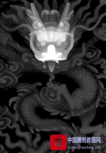 灰度图黑龙现世