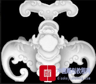 精雕图头顶扇子蝙蝠