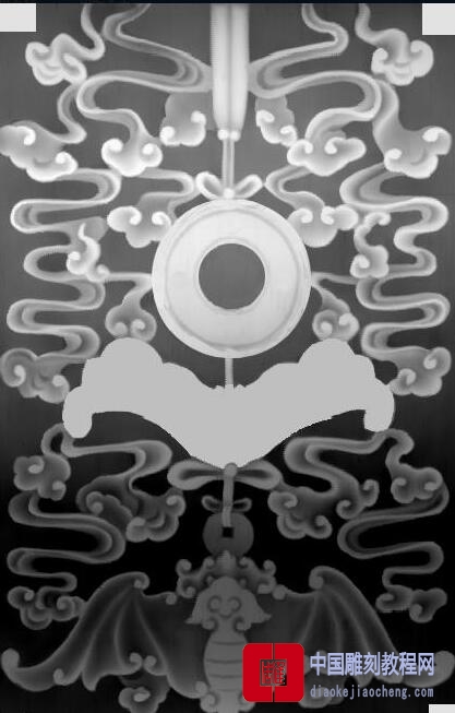 灰度图向上玉环蝙蝠