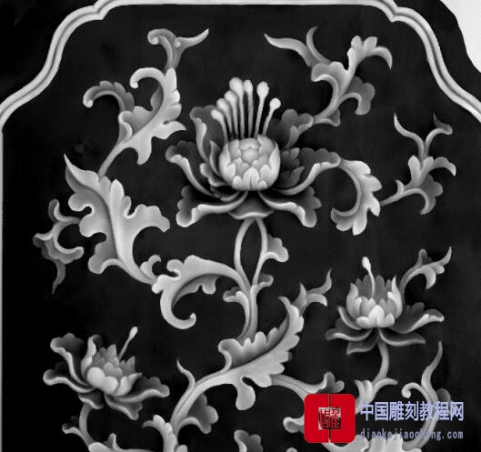灰度图花蕊花