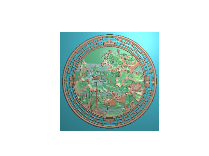 精品荷花鸳鸯挂匾图.jdp精雕木雕玉雕图库