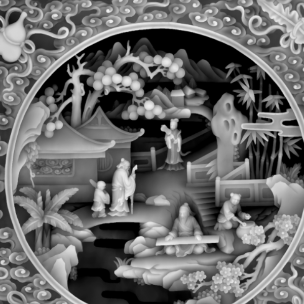 顶箱柜04 灰度图