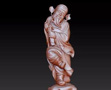 八仙-曹国舅，圆雕图，zbrush三维立体图， 财神福