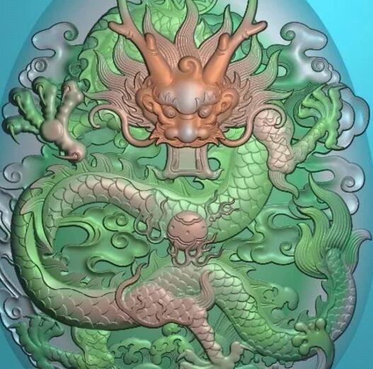 龙精雕图库，灰度图，浮雕图，雕刻图库