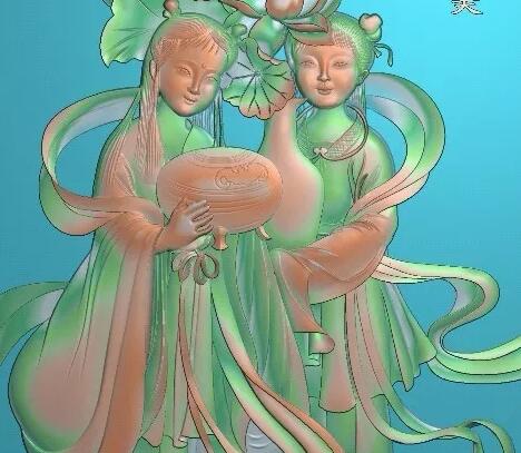 和和美美精雕图库，灰度图，浮雕图，雕刻图库