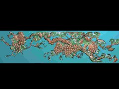 葡萄 jdp精雕浮雕玉雕灰度图库