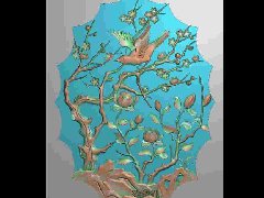 新会孔梅花 jdp精雕浮雕玉雕灰度图库
