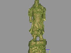 关公2zbrush圆雕图stl三维立体