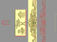 中山洋花 jdp精雕浮雕玉雕灰度图库
