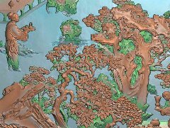 西圆雅集图 jdp精雕浮雕玉雕灰度图库