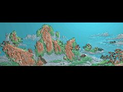 山水 jdp精雕浮雕玉雕灰度图库