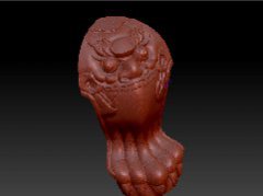 100腿5 zbrush圆雕图stl三维立体 老虎腿