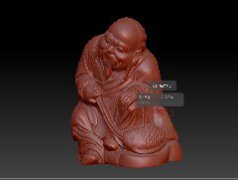 102送鱼佛 zbrush圆雕图stl三维立体