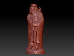 钟馗 zbrush圆雕图stl三维立体