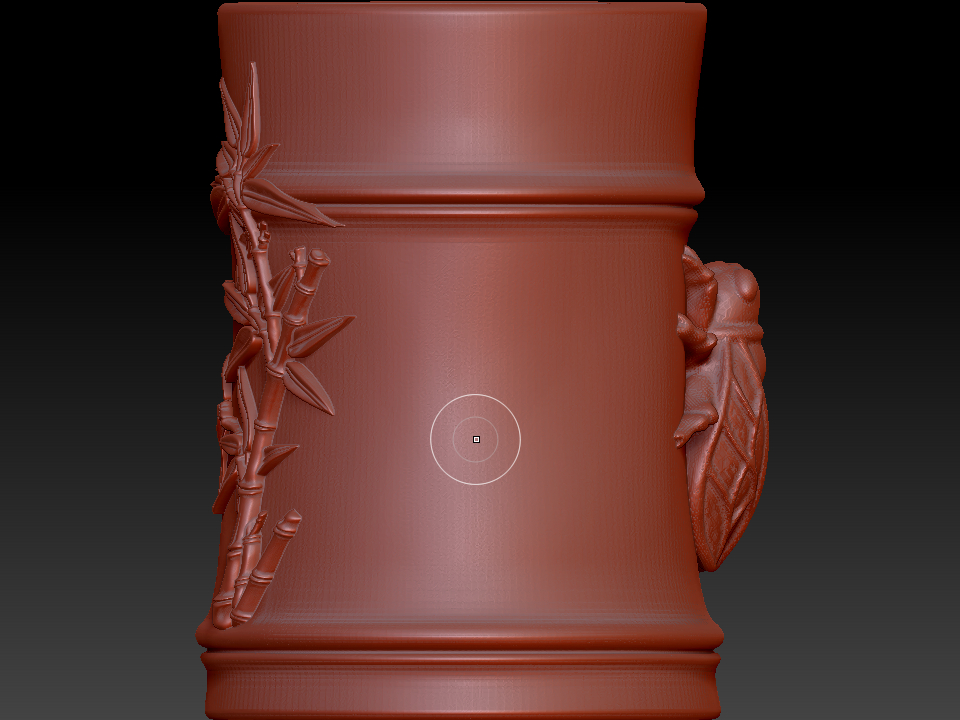 知了笔筒 zbrush圆雕图stl三维立体