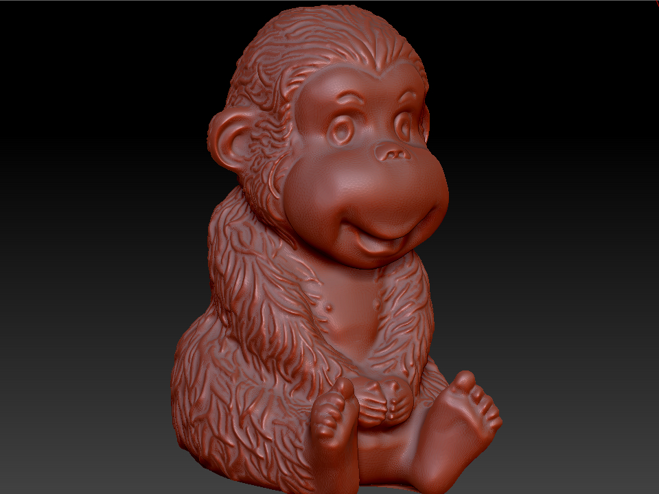 四不猴1 zbrush圆雕图stl三维立体