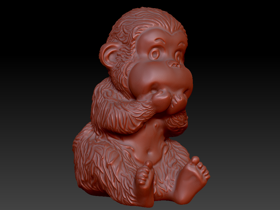 四不猴3 zbrush圆雕图stl三维立体