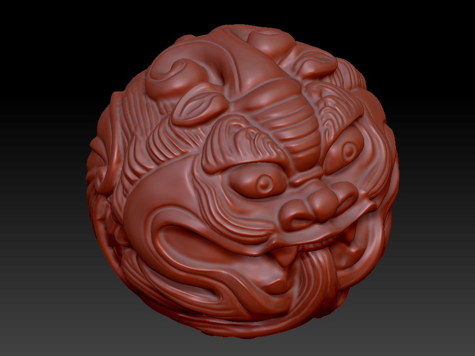 飞翅貔貅珠子 zbrush圆雕图stl三维立体