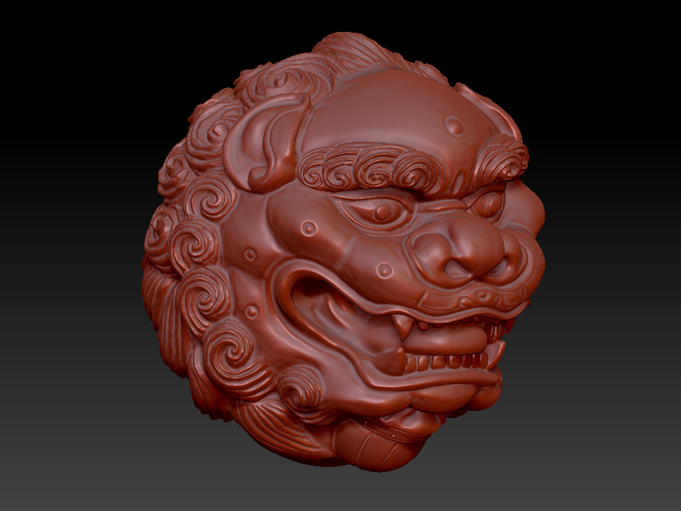 狮子球木雕手串　zbrush圆雕图stl三维立体