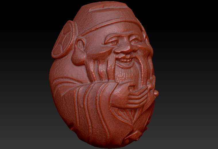 喜气洋溢小财神5zbrush圆雕图stl三维立体