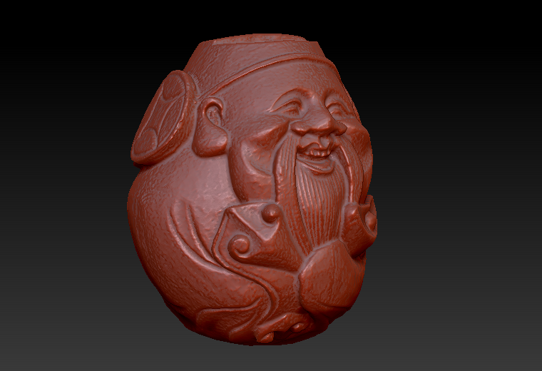 喜气洋溢小财神8zbrush圆雕图stl三维立体