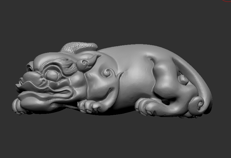 手把件貔貅图zbrush圆雕图stl三维立体