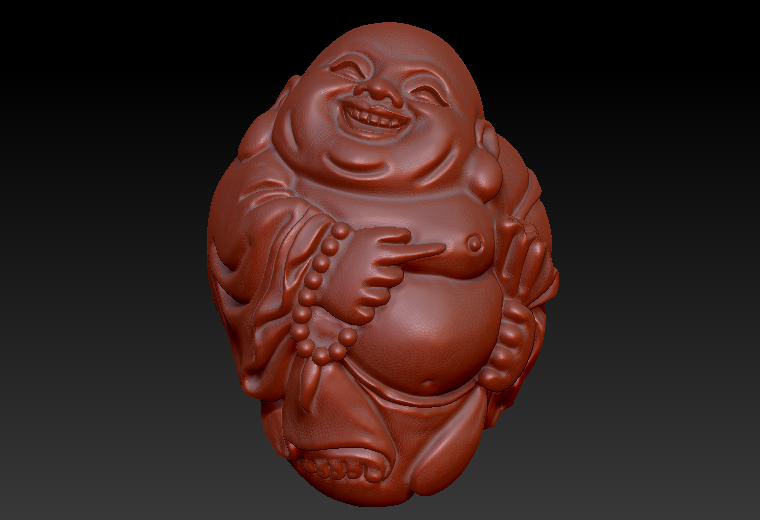 精修弥勒一zbrush圆雕图stl三维立体